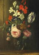 Jan van den Hecke Flower still life in a glass vase china oil painting reproduction